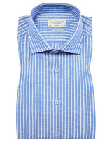 BS Angus Slim Fit Skjorta - Blue/White