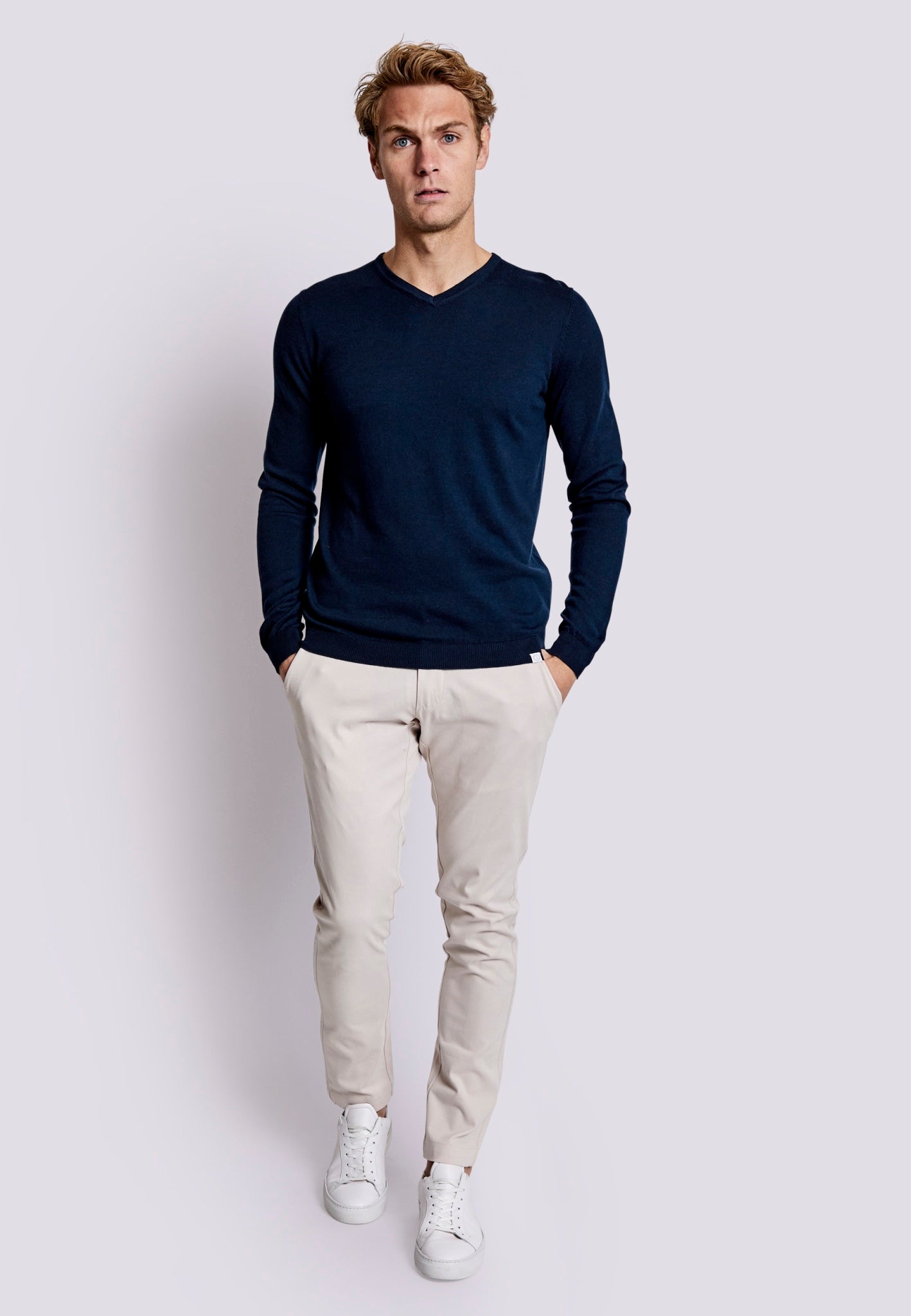 BS Armando Regular Fit Stickad tröja - Navy