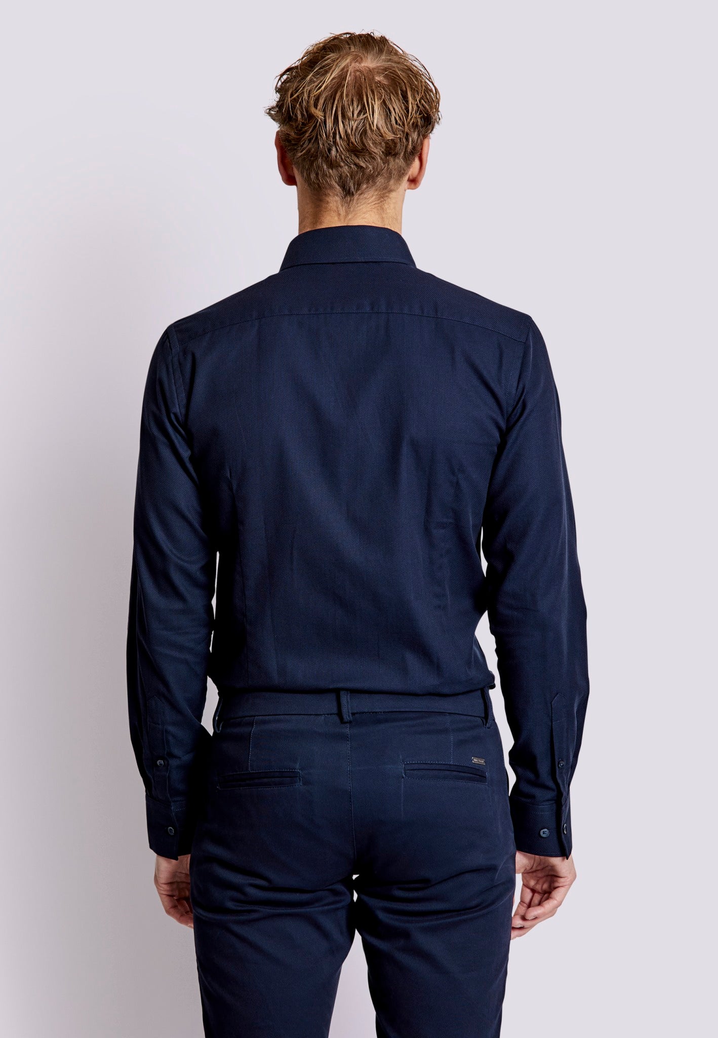 BS Falcao Modern Fit Skjorta - Marinblå