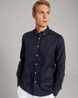 BS Sainz Casual Slim Fit Skjorta - Navy