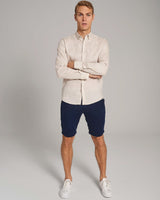 BS Sainz Casual Slim Fit Skjorta - Sand