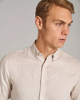 BS Sainz Casual Slim Fit Skjorta - Sand