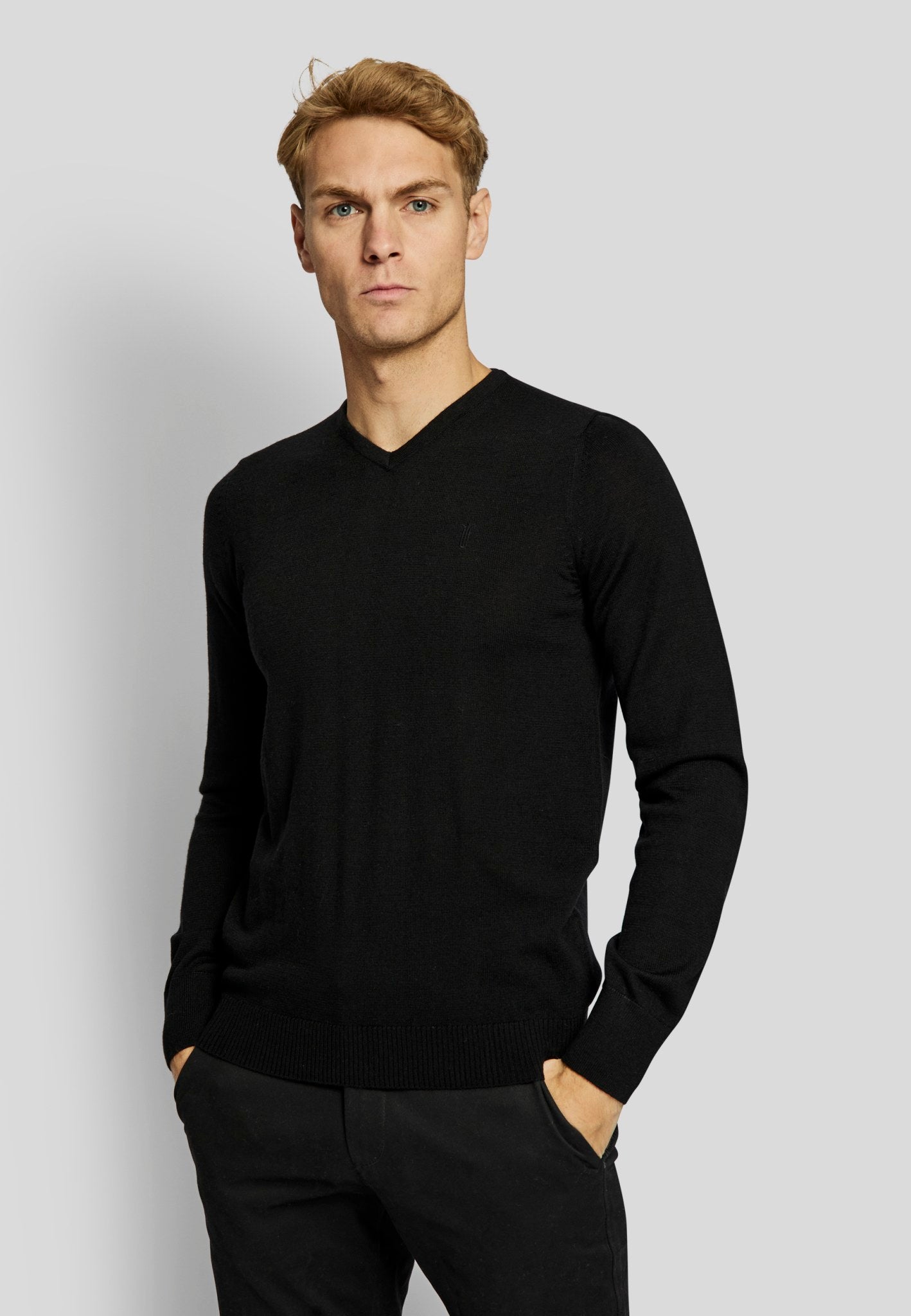 BS Uranus regular fit stickad tröja - Black