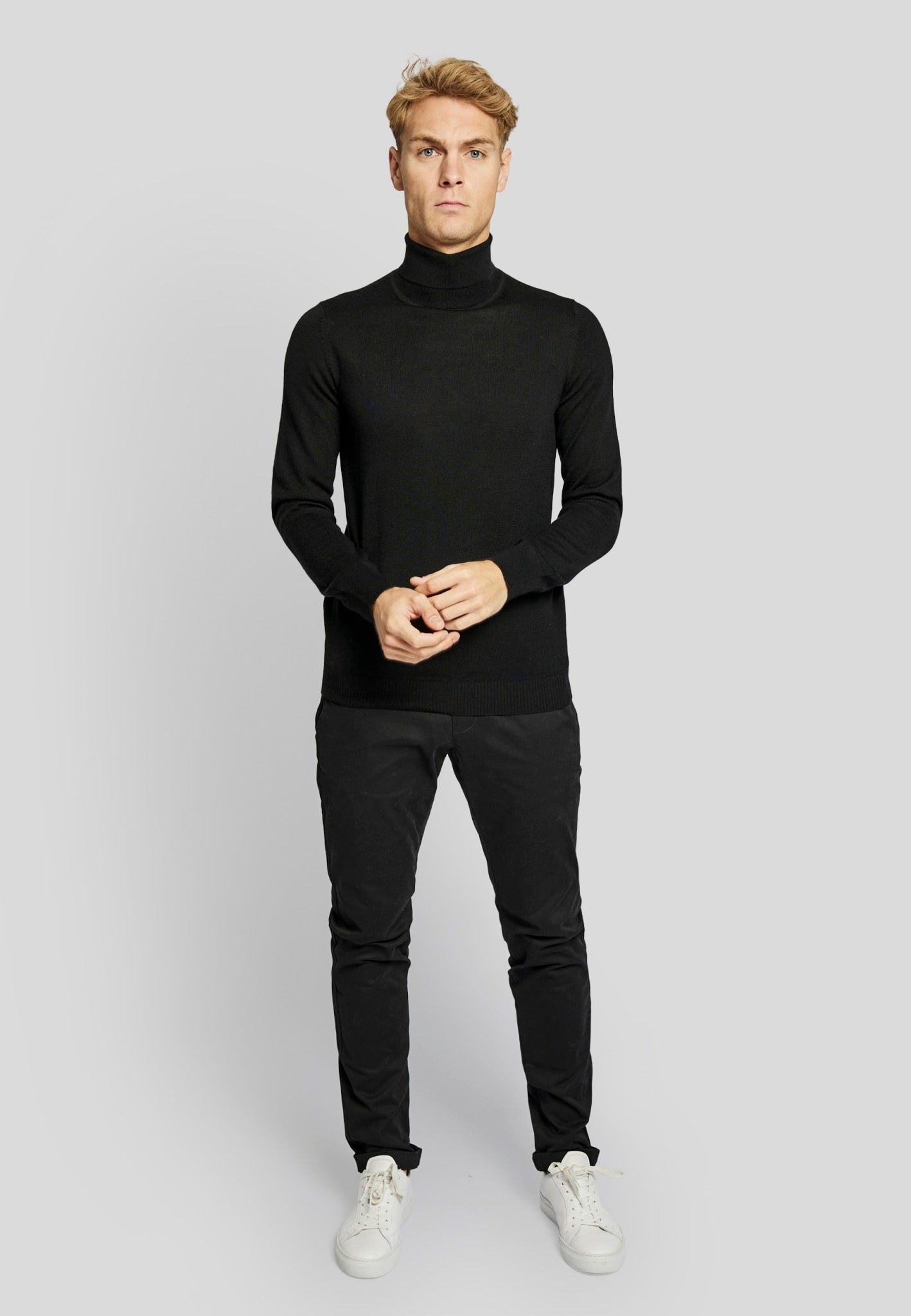 BS Saturn regular fit Stickad tröja - Black