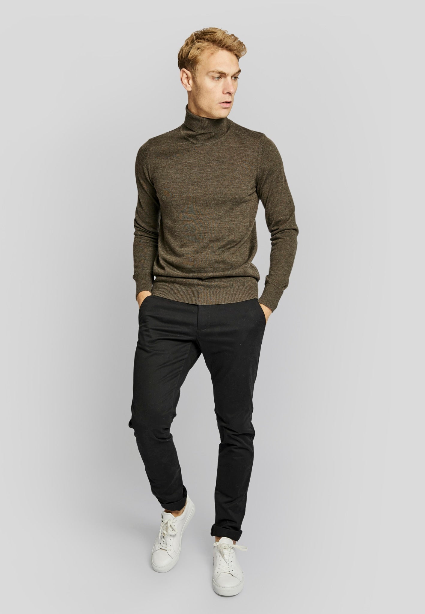 BS Saturn regular fit Stickad tröja - Brown