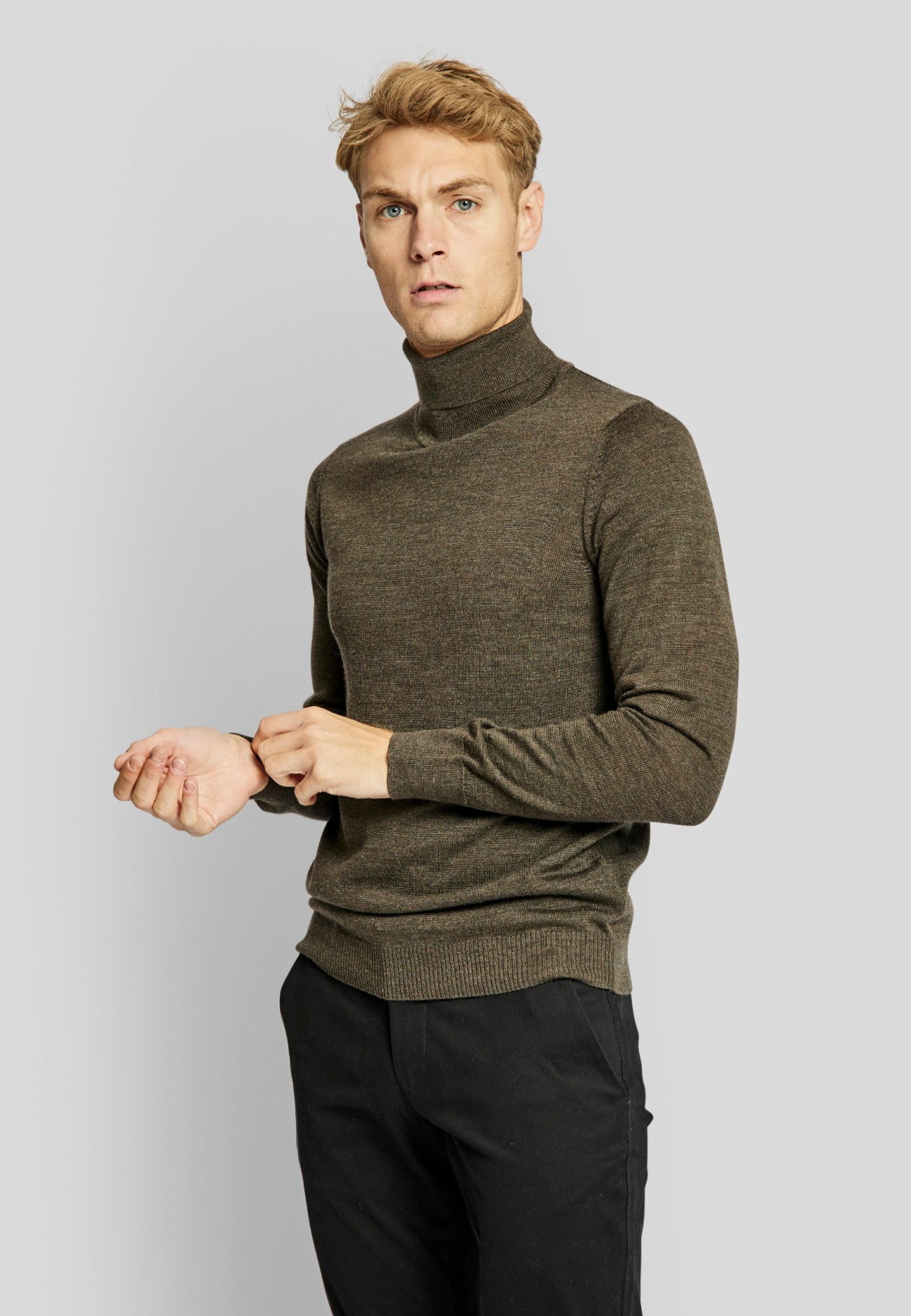 BS Saturn regular fit Stickad tröja - Brown