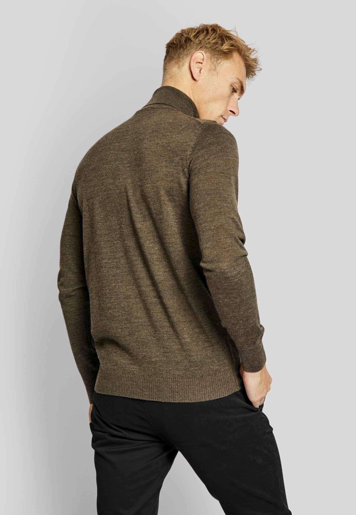 BS Saturn regular fit Stickad tröja - Brown