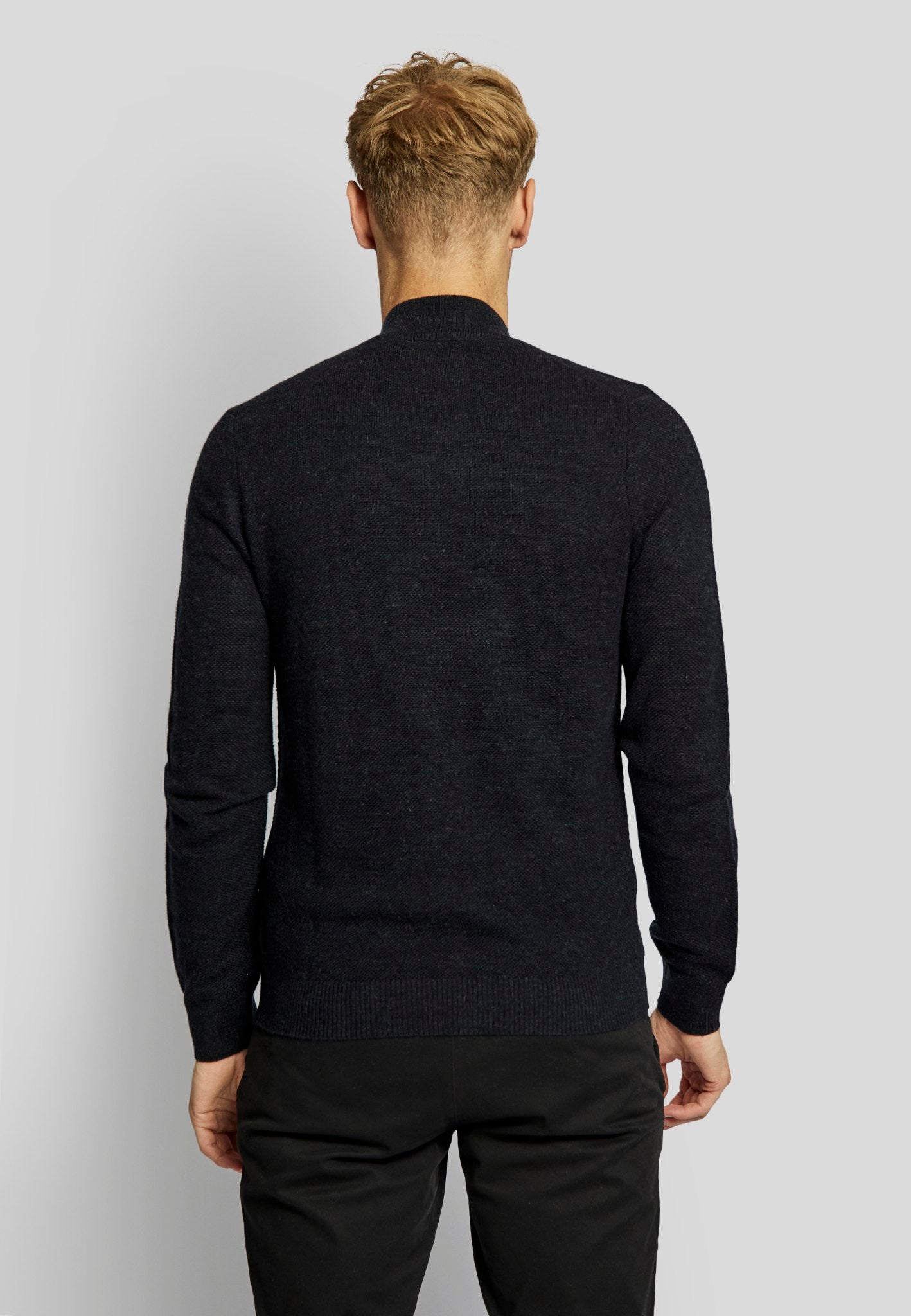 BS Conrad regular fit Stickad tröja - Thunder