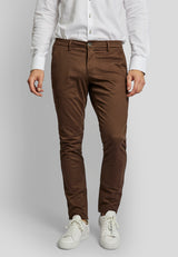 BS Oscar slim fit chinos - Brown