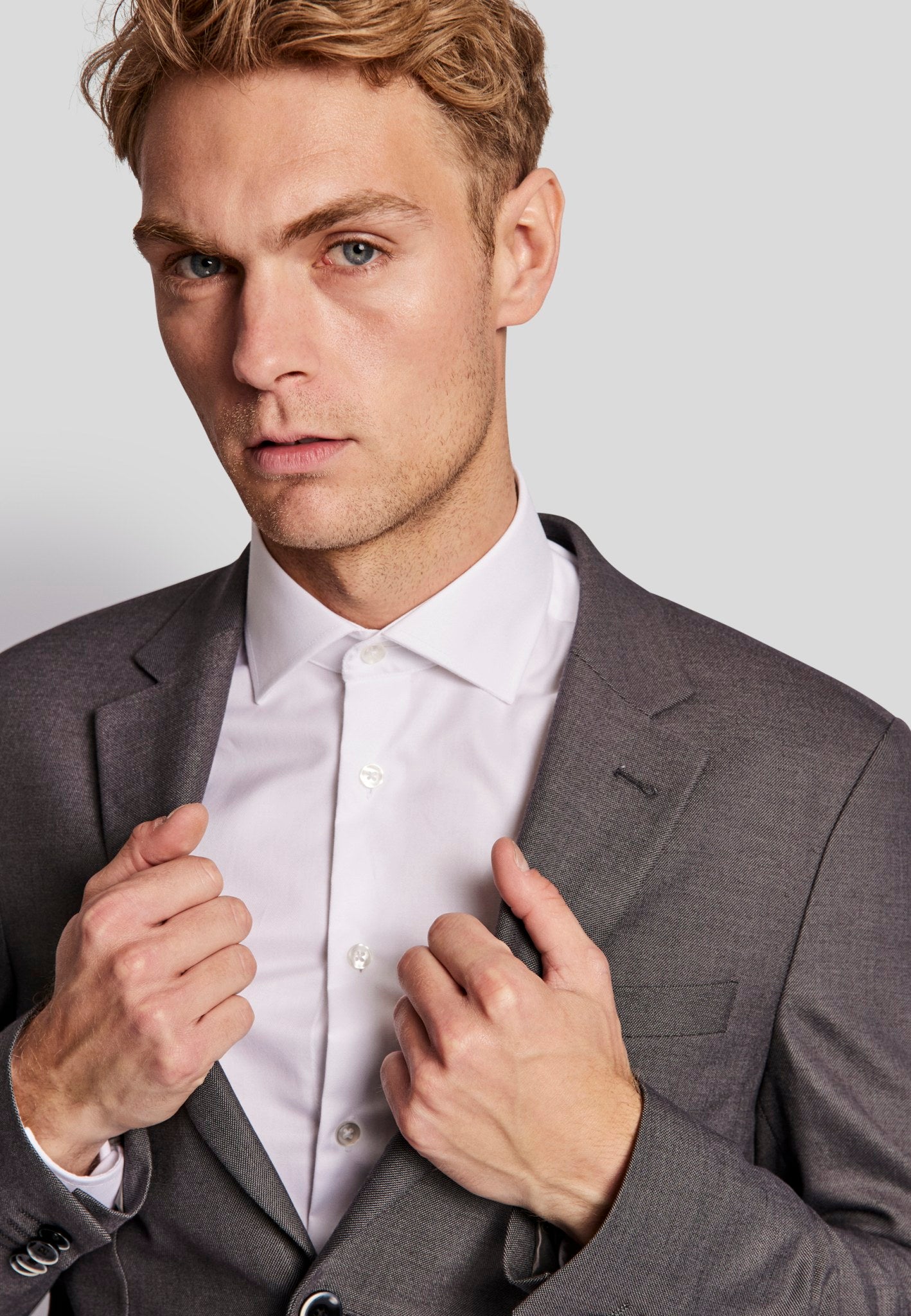 BS Skiathos slim fit kavaj - Grey