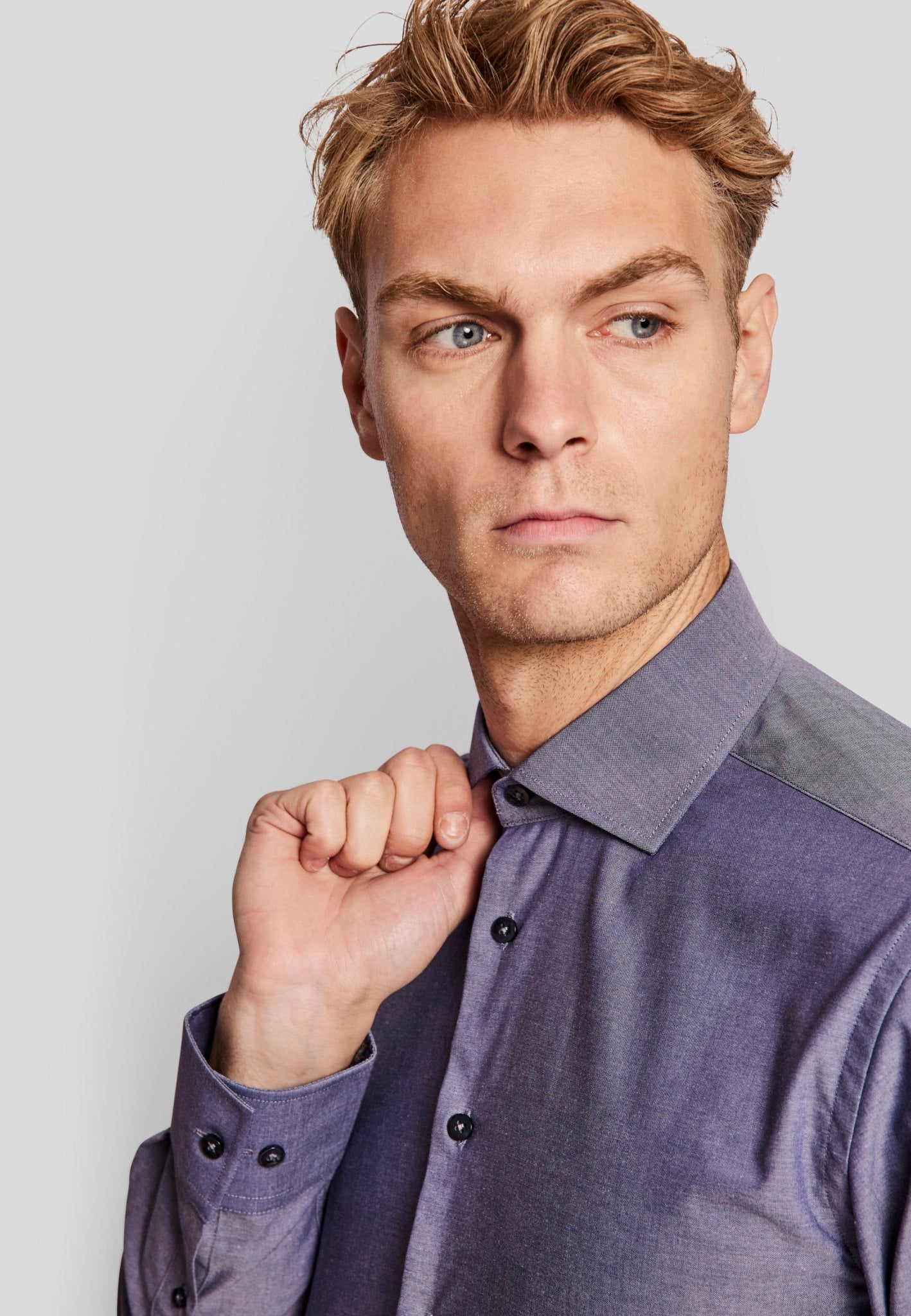 BS Dufresne slim fit Skjorta - Blue