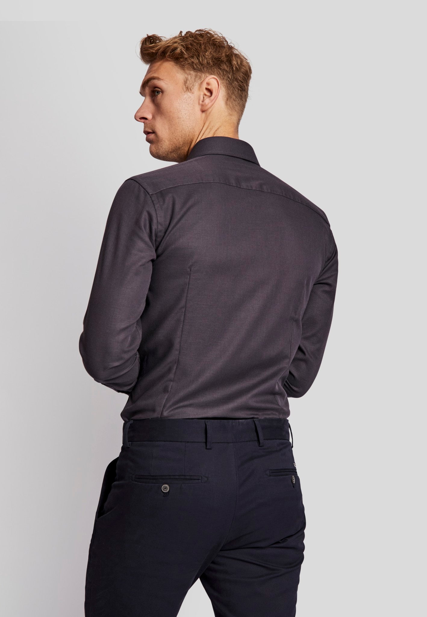 BS Dumo slim fit Skjorta - Charcoal