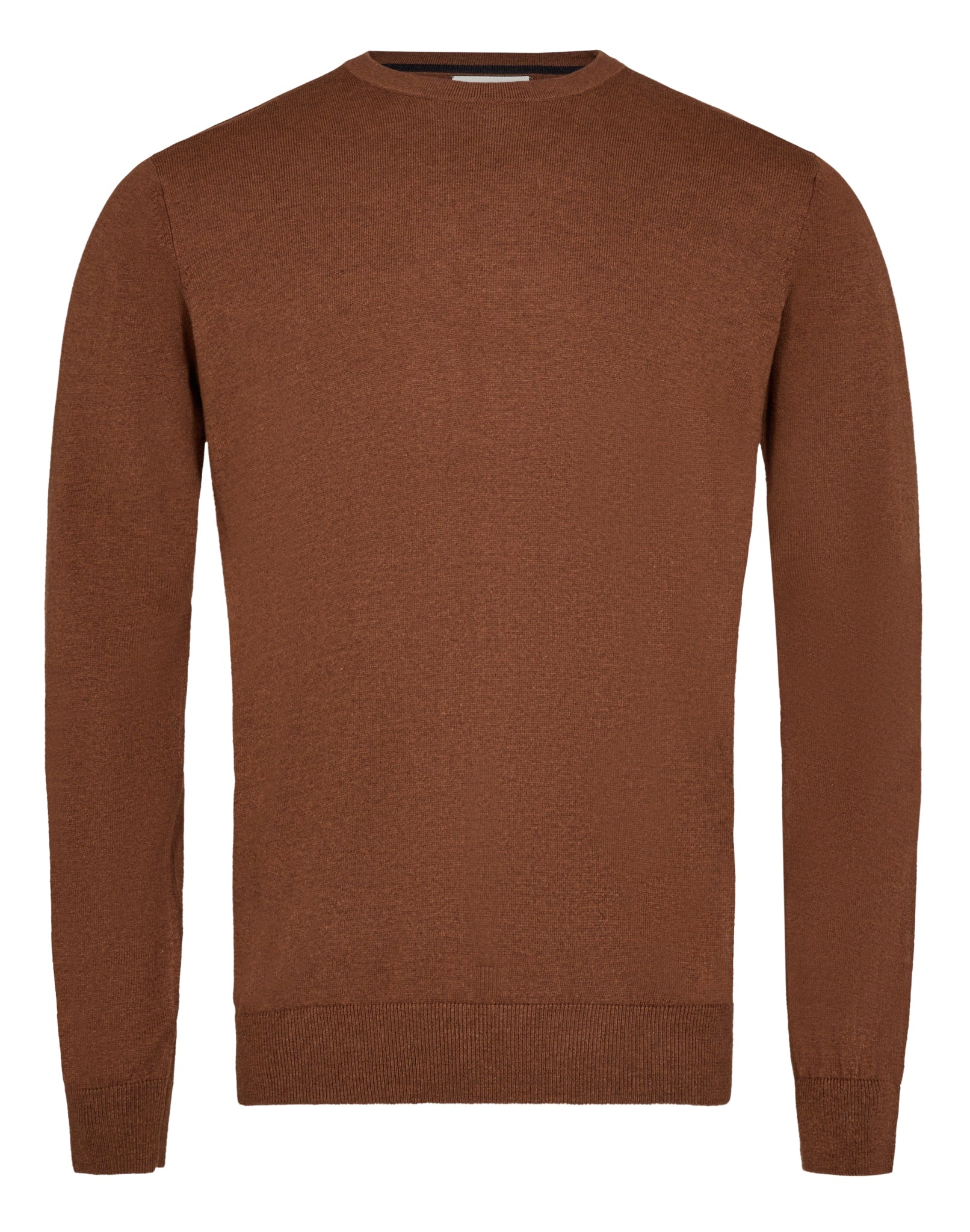 BS Milas regular fit Stickad tröja - Tobacco