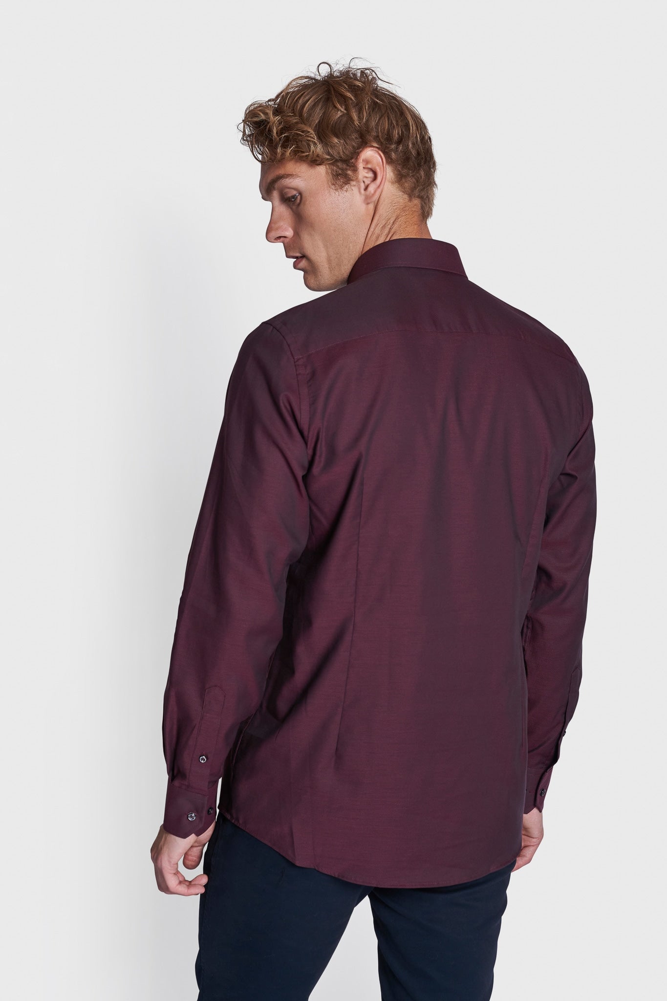 BS Fellaini Modern Fit Skjorta - Bordeaux