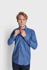 BS Beech Slim Fit Skjorta - Dark Blue