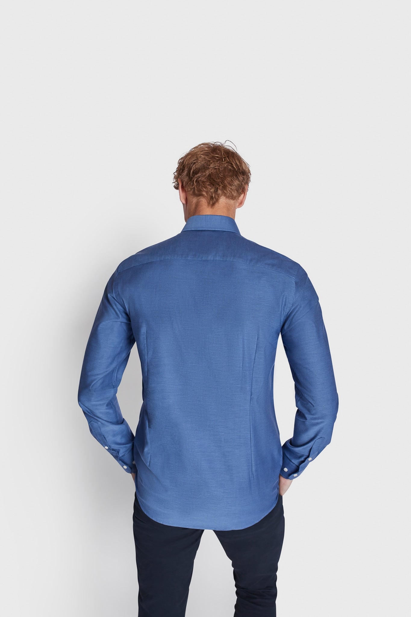 BS Beech Slim Fit Skjorta - Dark Blue