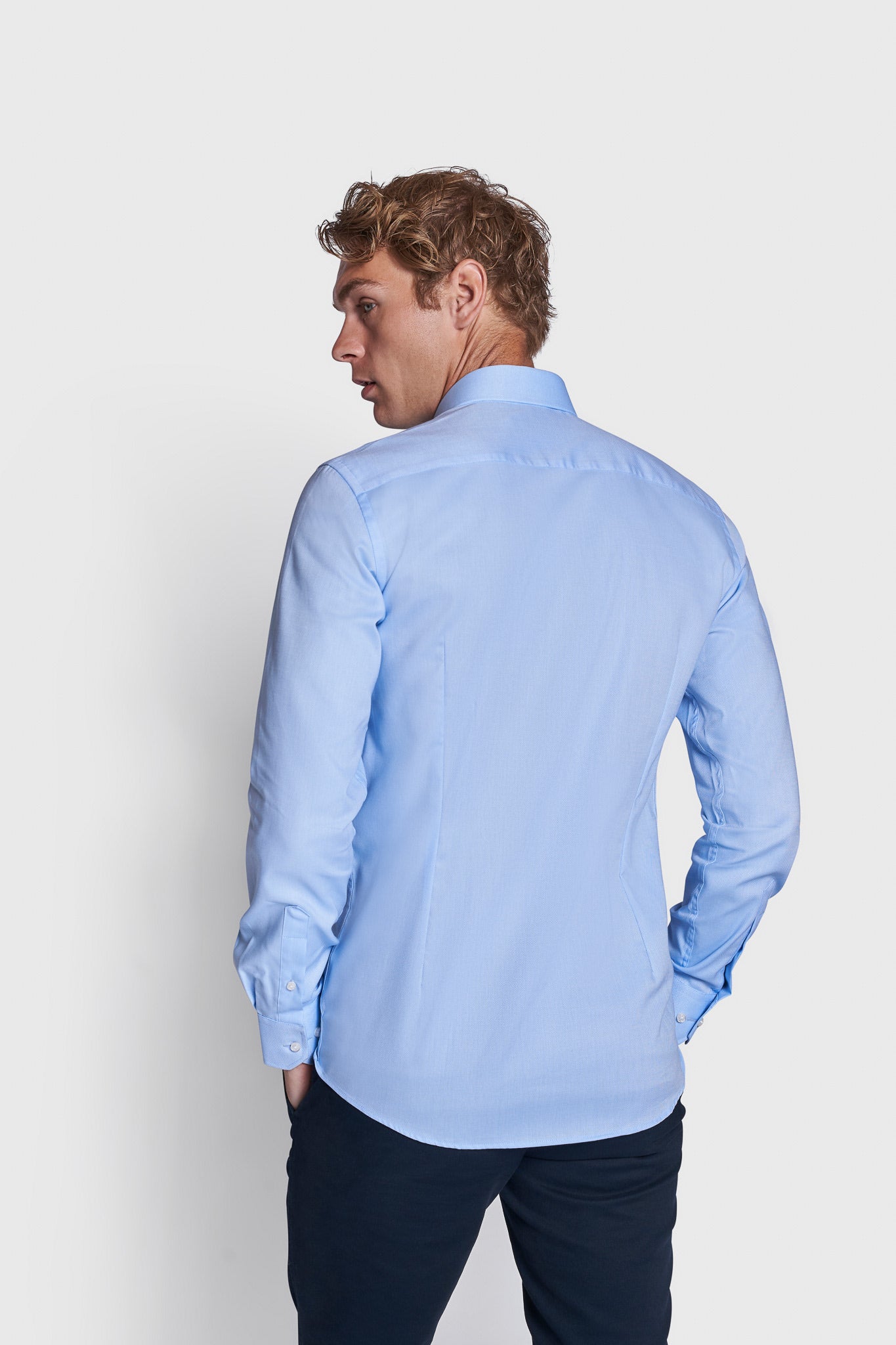 BS Basswood Slim Fit Skjorta - Light Blue