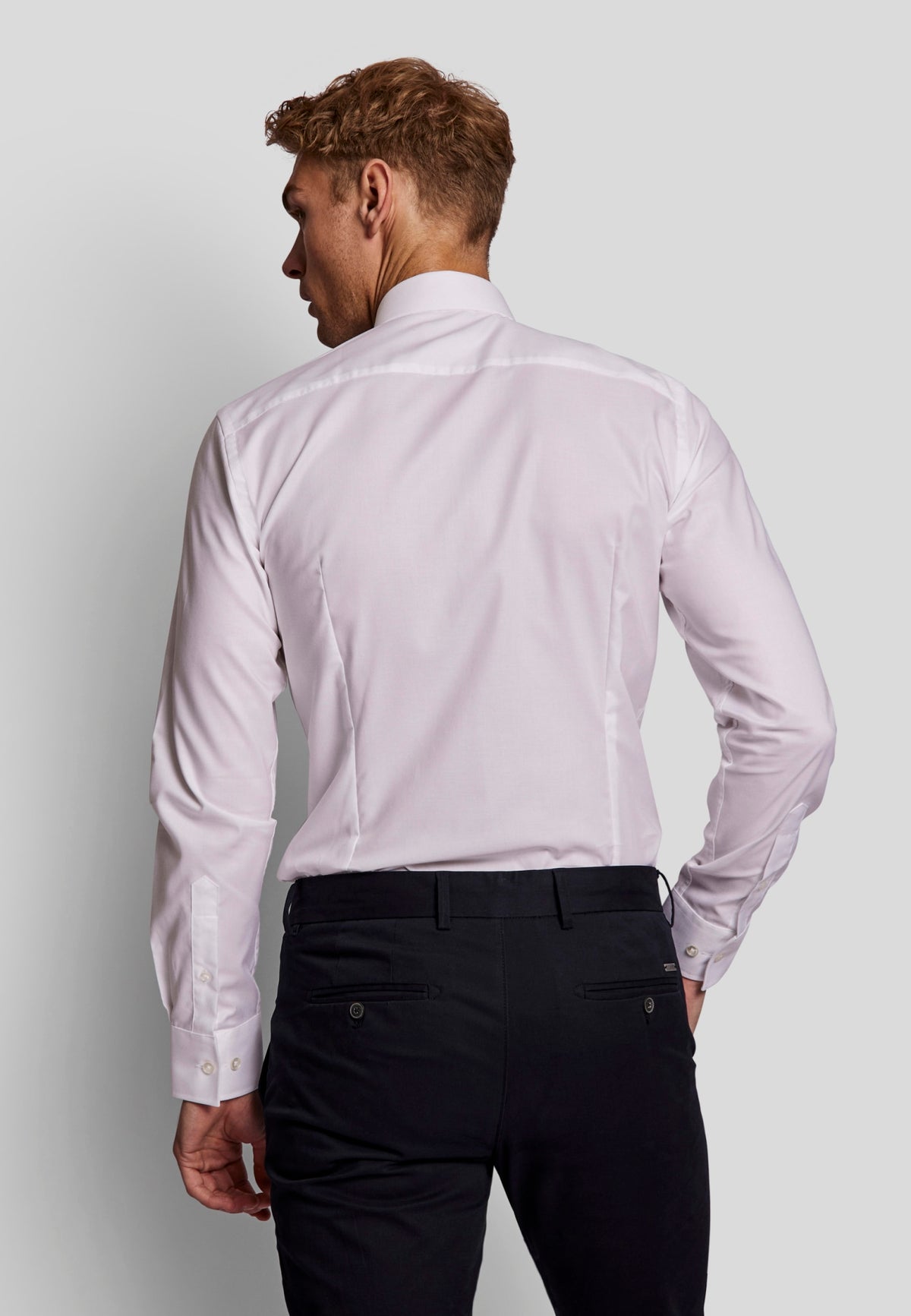 BS Miles Slim Fit Skjorta - White