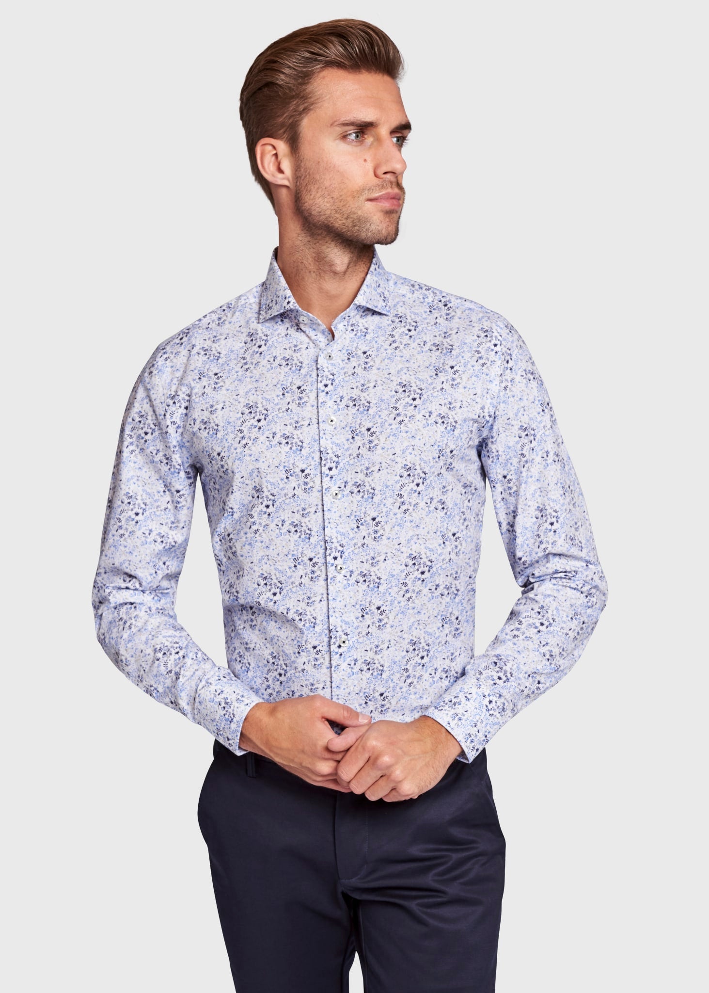 BS Manny Super Slim Fit Skjorta - Ljusblå
