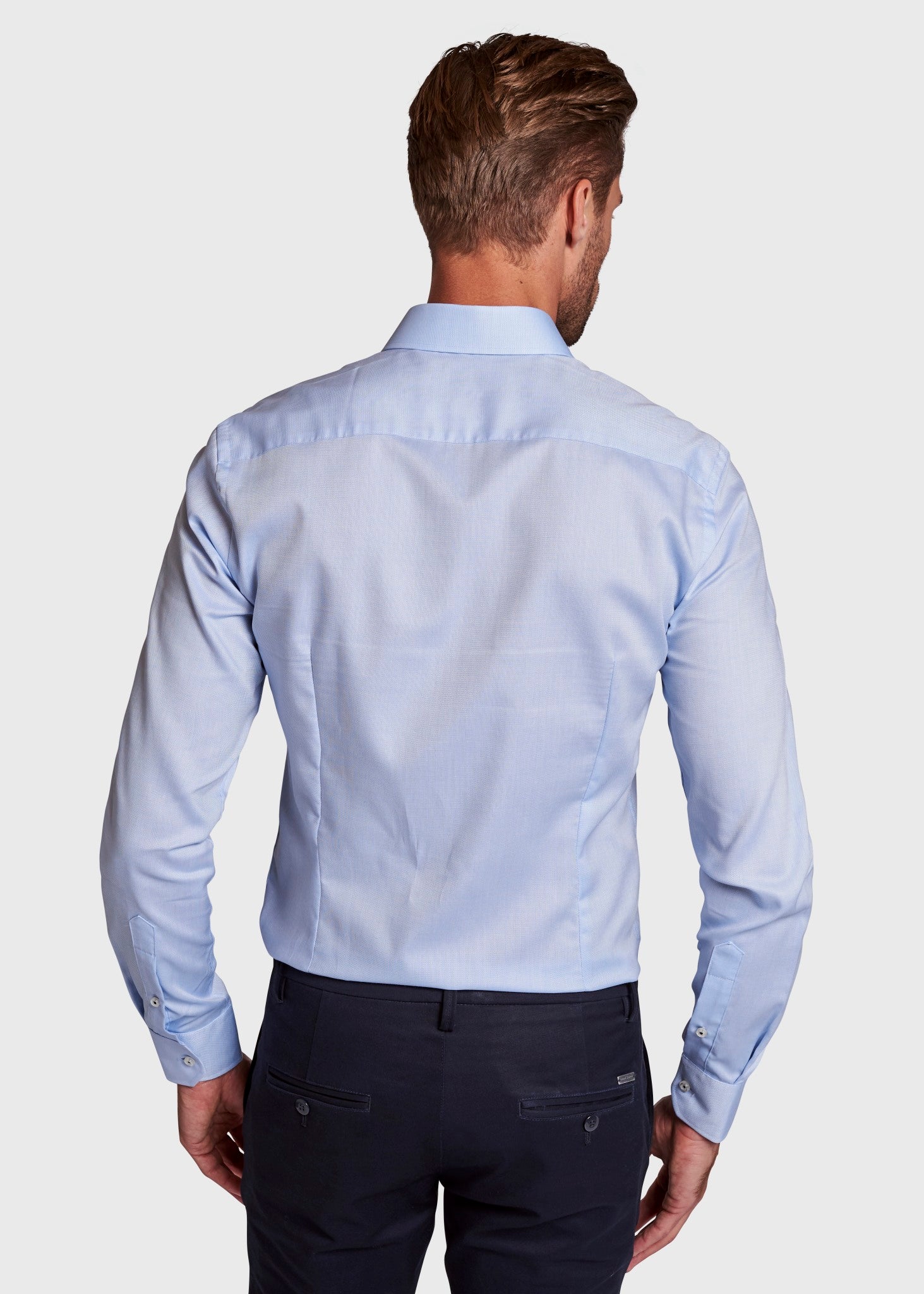 BS Mitchell Super Slim Fit Skjorta - Ljusblå