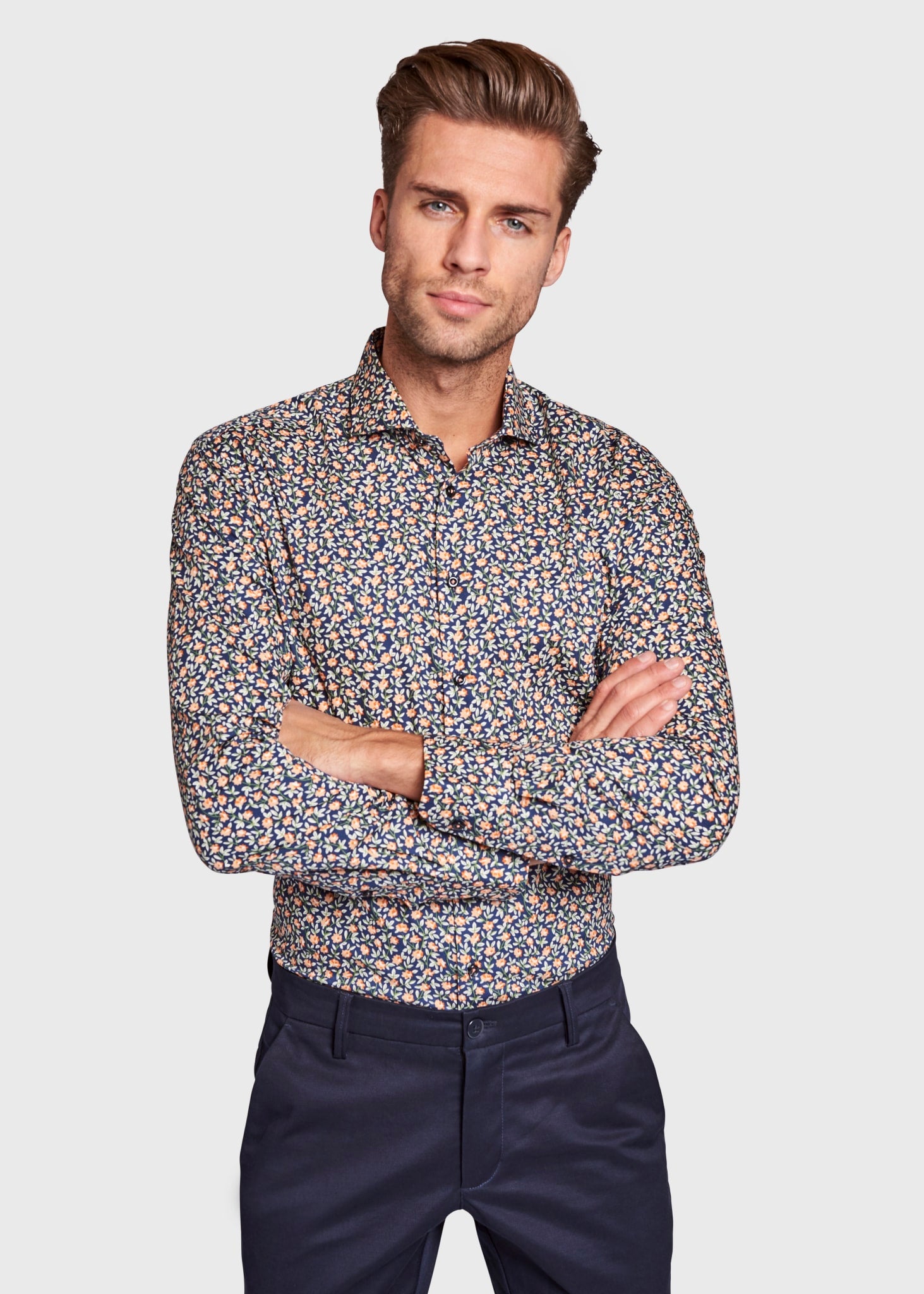 BS Jesse Slim Fit Skjorta - Dark Blue