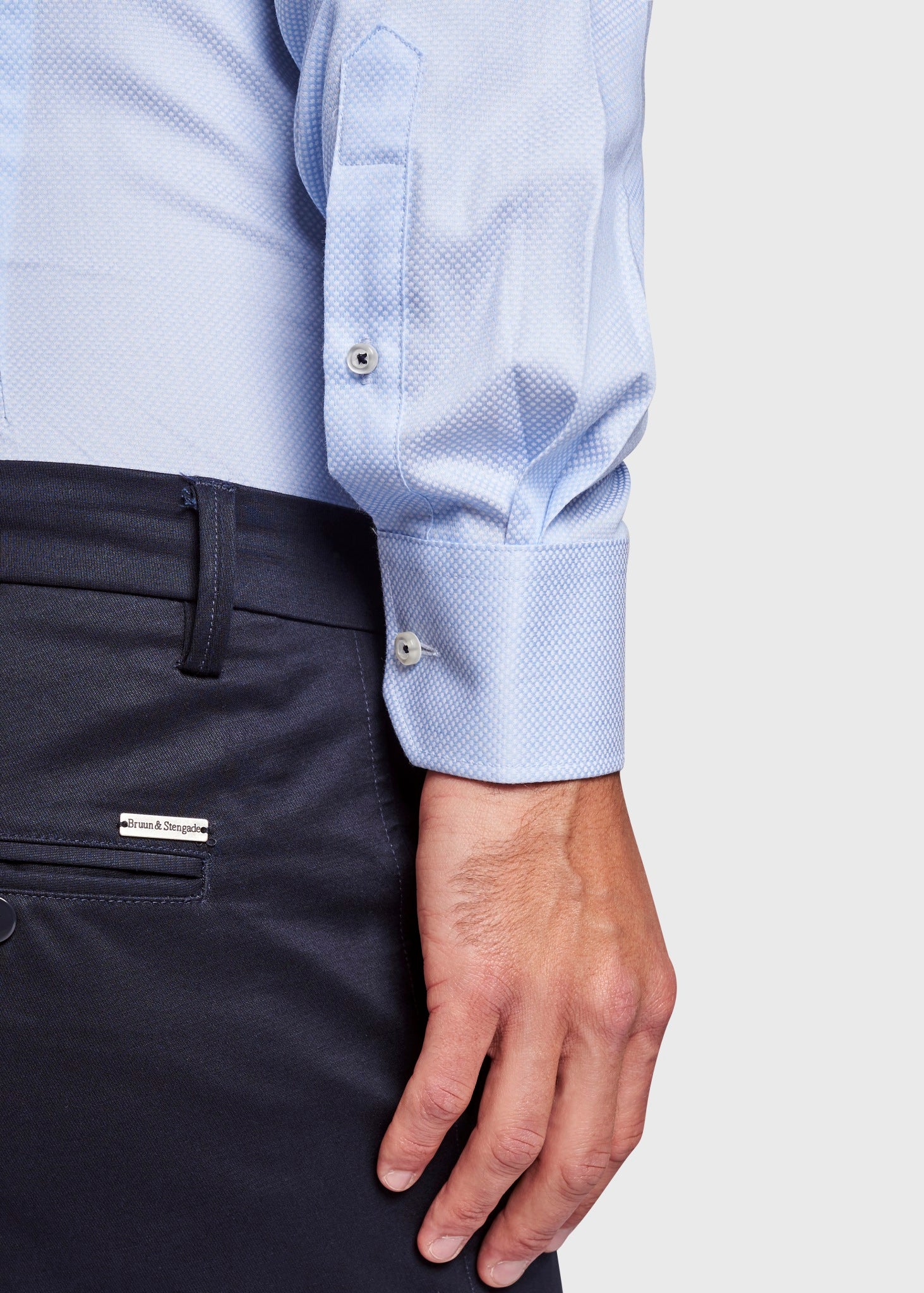 BS Lester Slim Fit Skjorta - Ljusblå