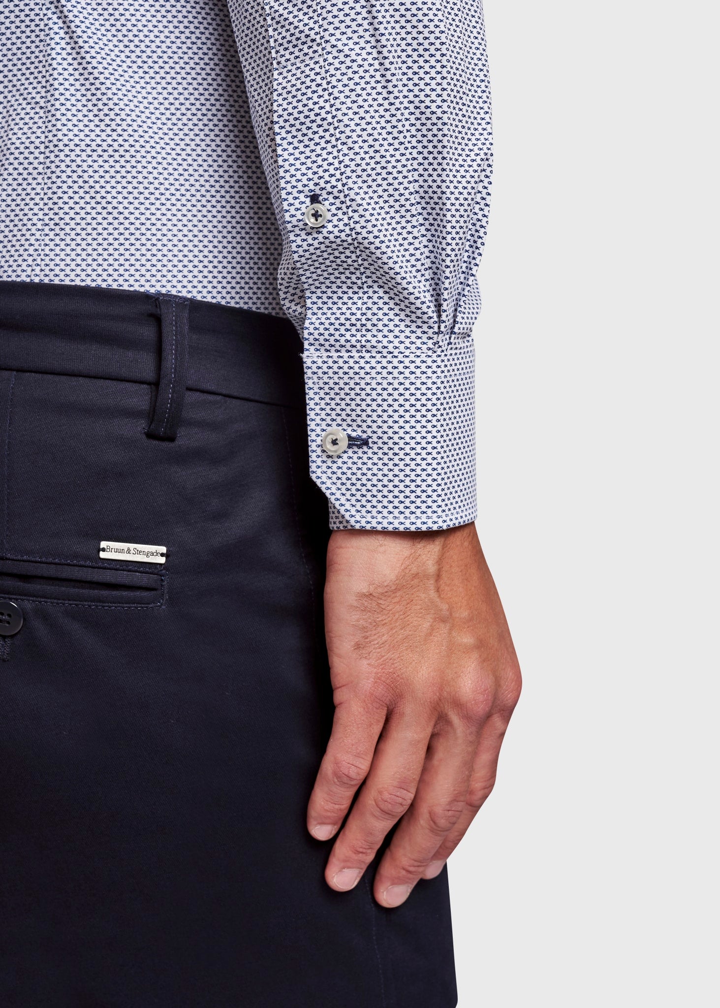 BS Skyler Slim Fit Skjorta - Marinblå