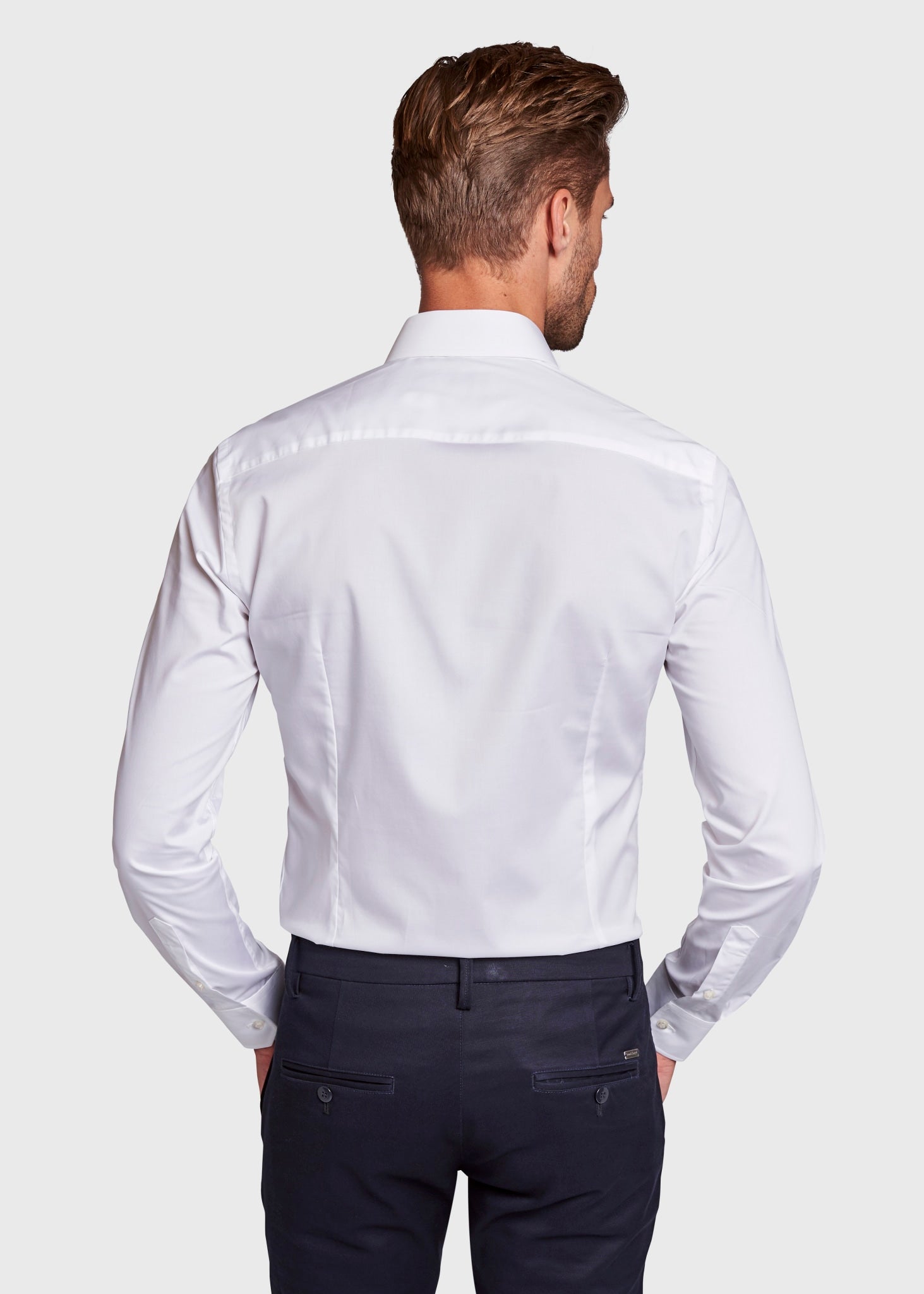 BS White Slim Fit Skjorta - White