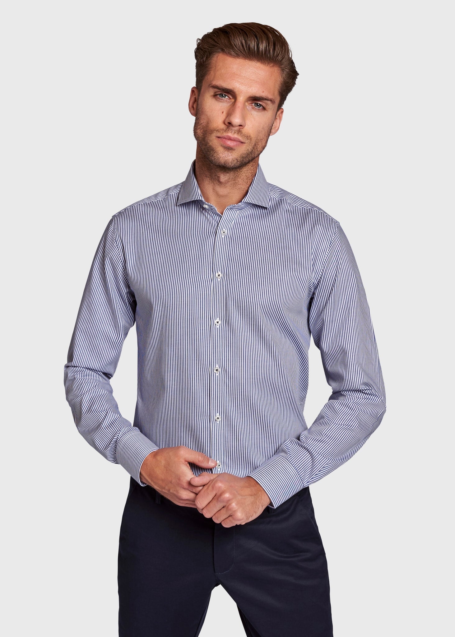 BS Gameiro Modern Fit Skjorta - Dark Blue
