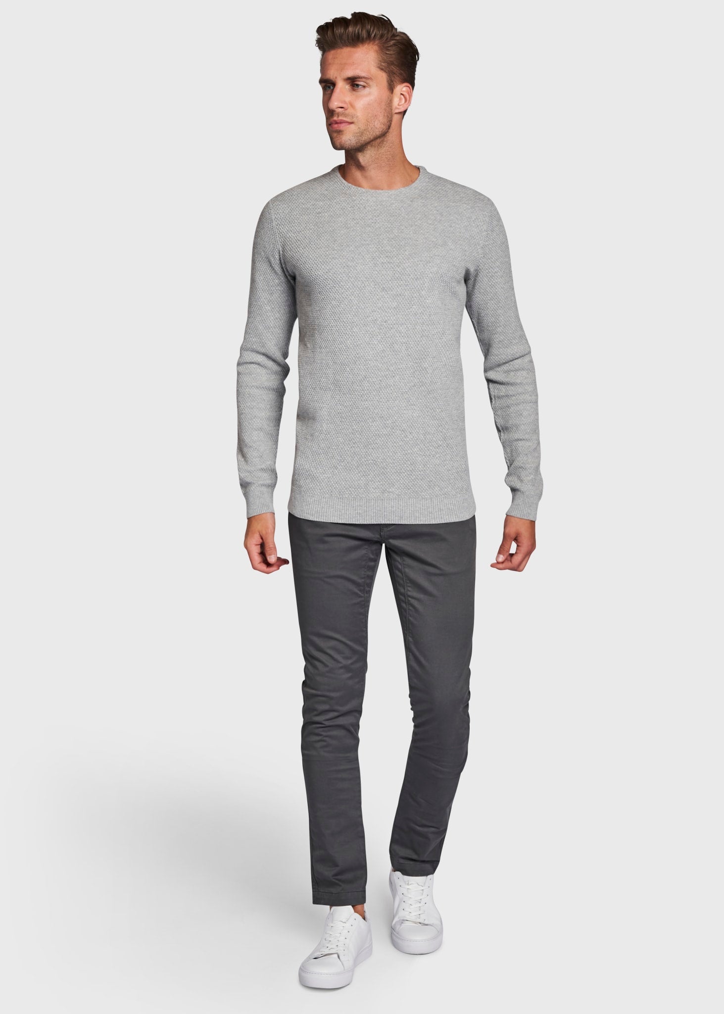 BS Cinto Regular Fit Stickad tröja - Grå