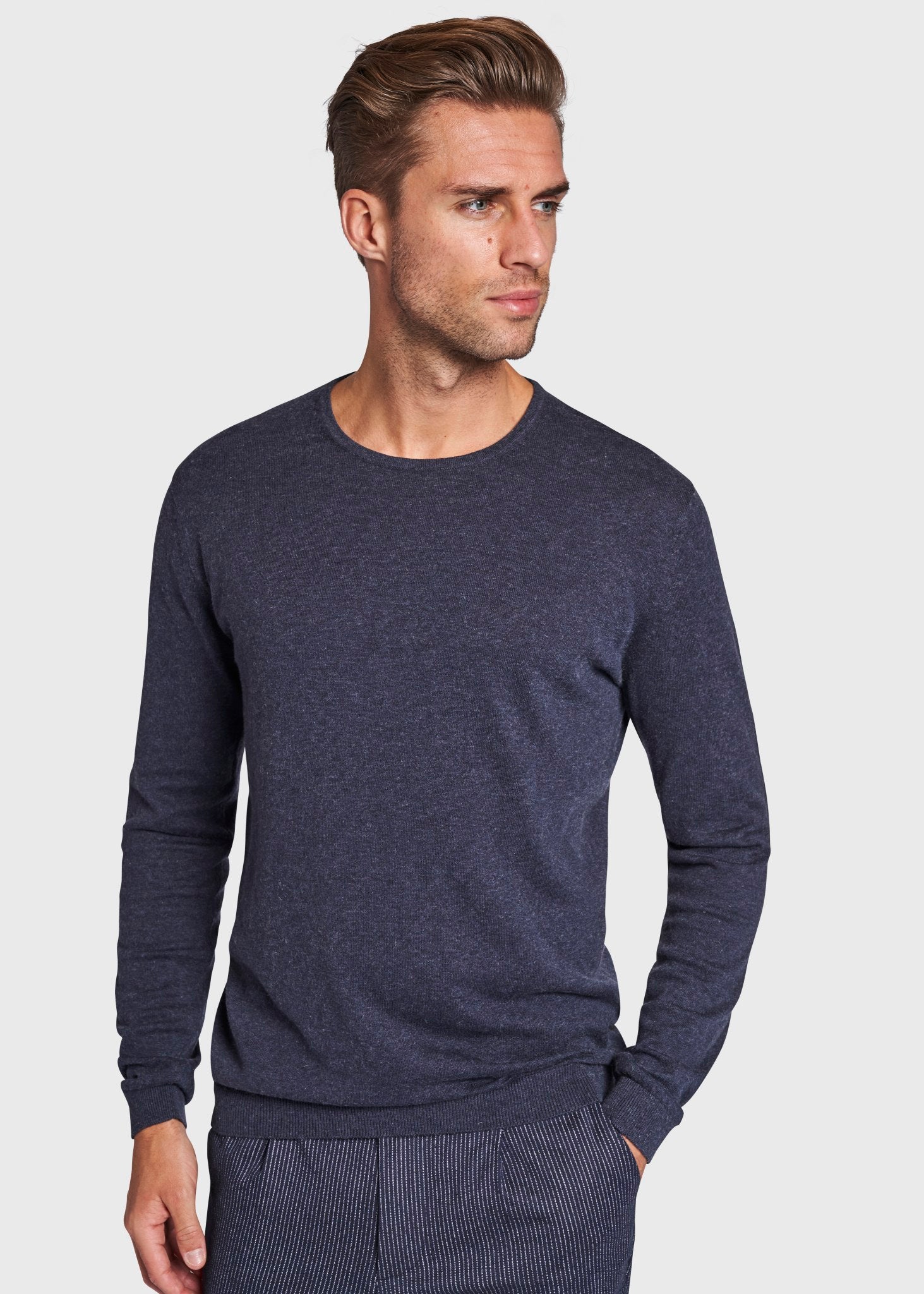 BS Gaspard Regular Fit Stickad tröja - Thunder