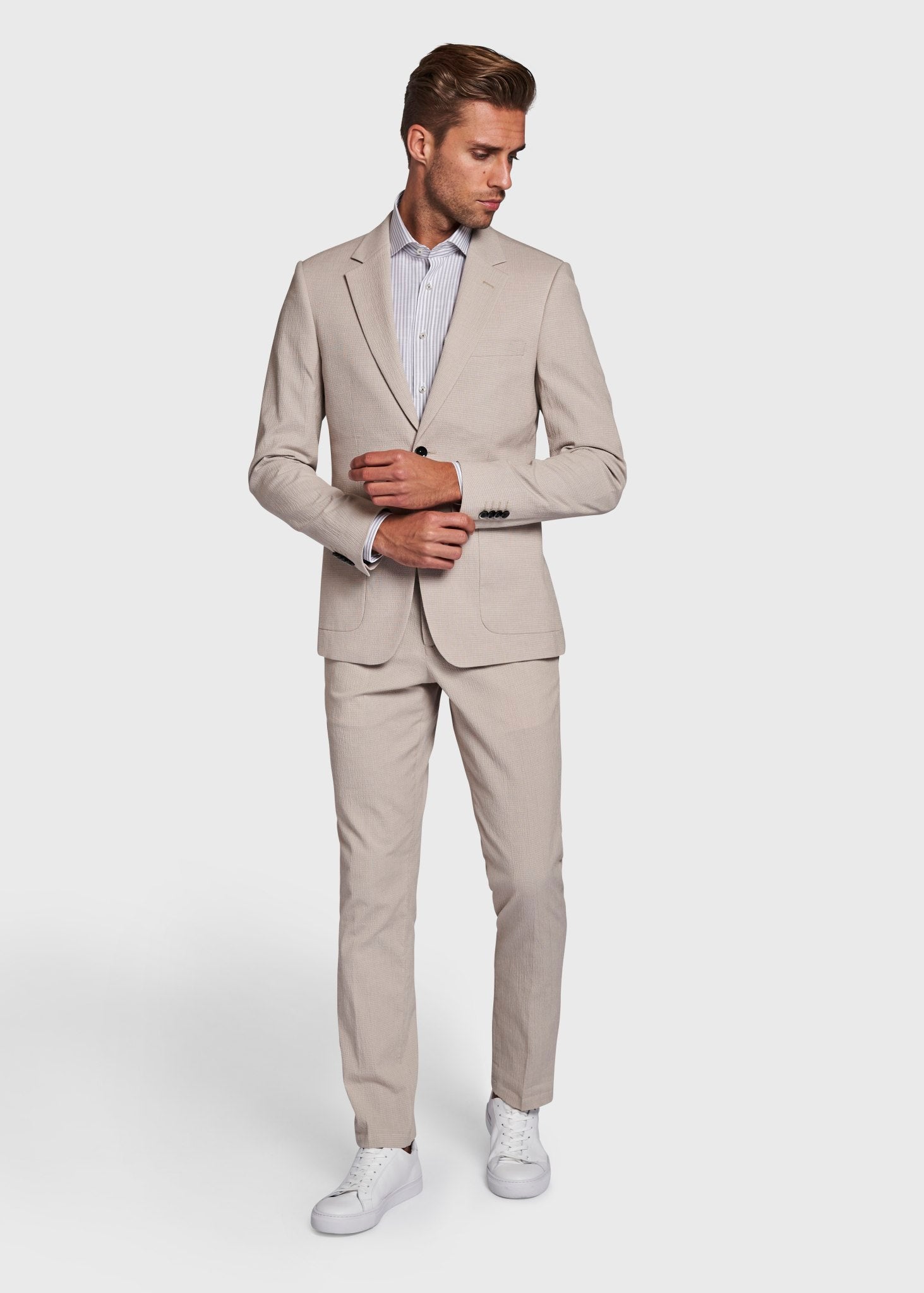 BS Marvel Slim Fit Byxor - Sand