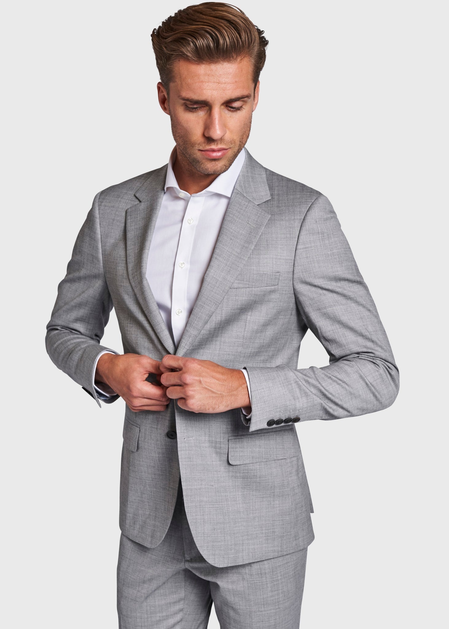 BS Alsace Slim Fit Kavaj - Grå