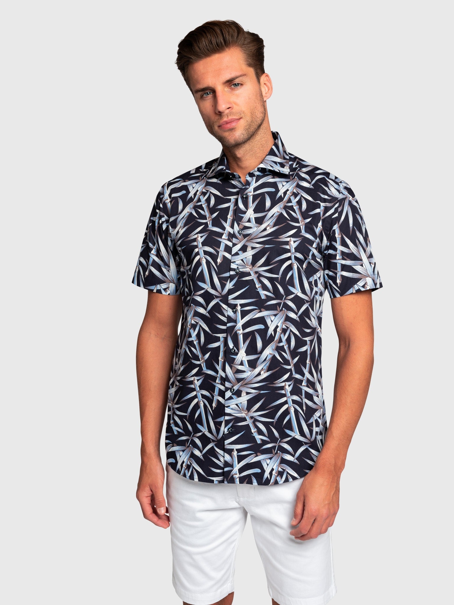 BS Bonanno Slim Fit Skjorta - Marinblå