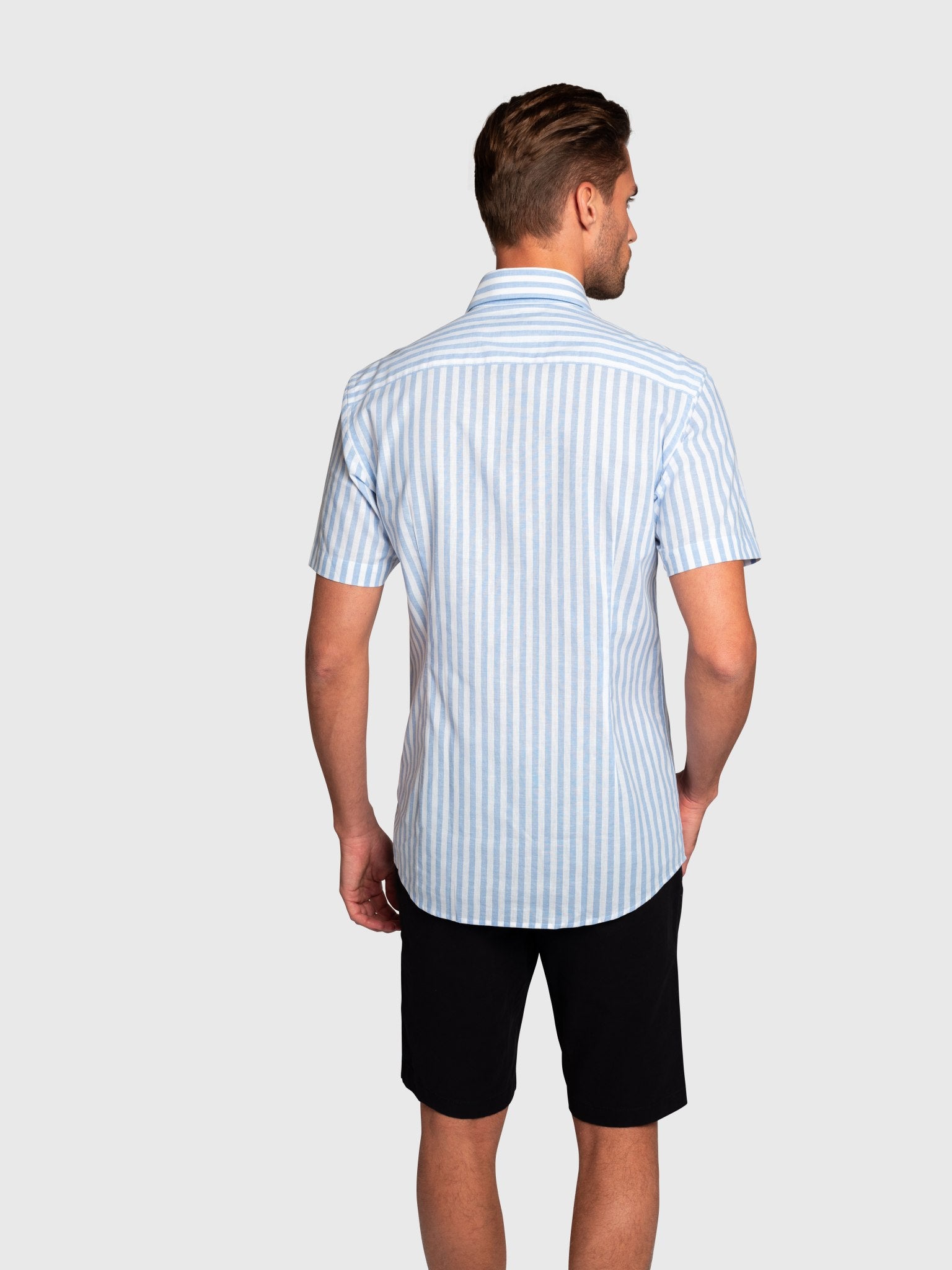 BS Gambino Slim Fit Skjorta - Ljusblå