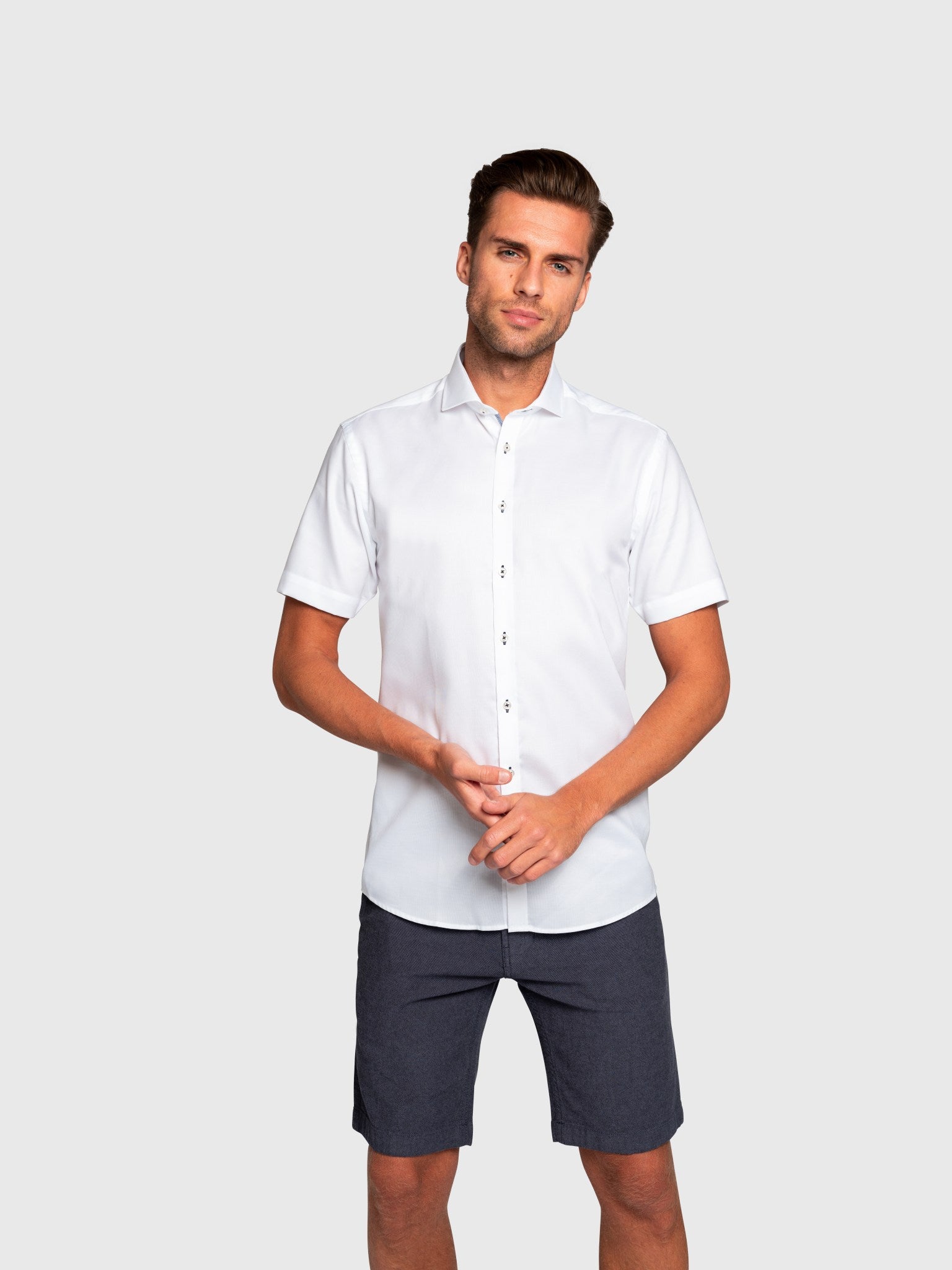 BS Bengala Modern Fit Skjorta - White