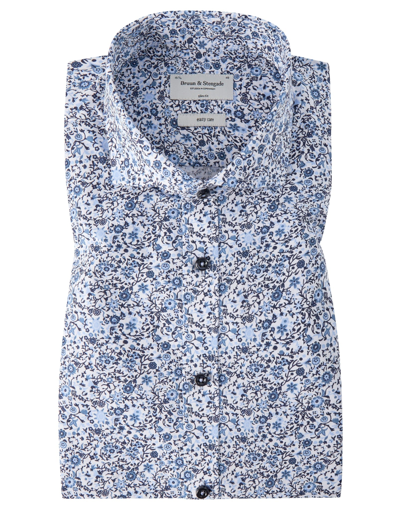 BS Kamp Slim Fit Skjorta - Blue