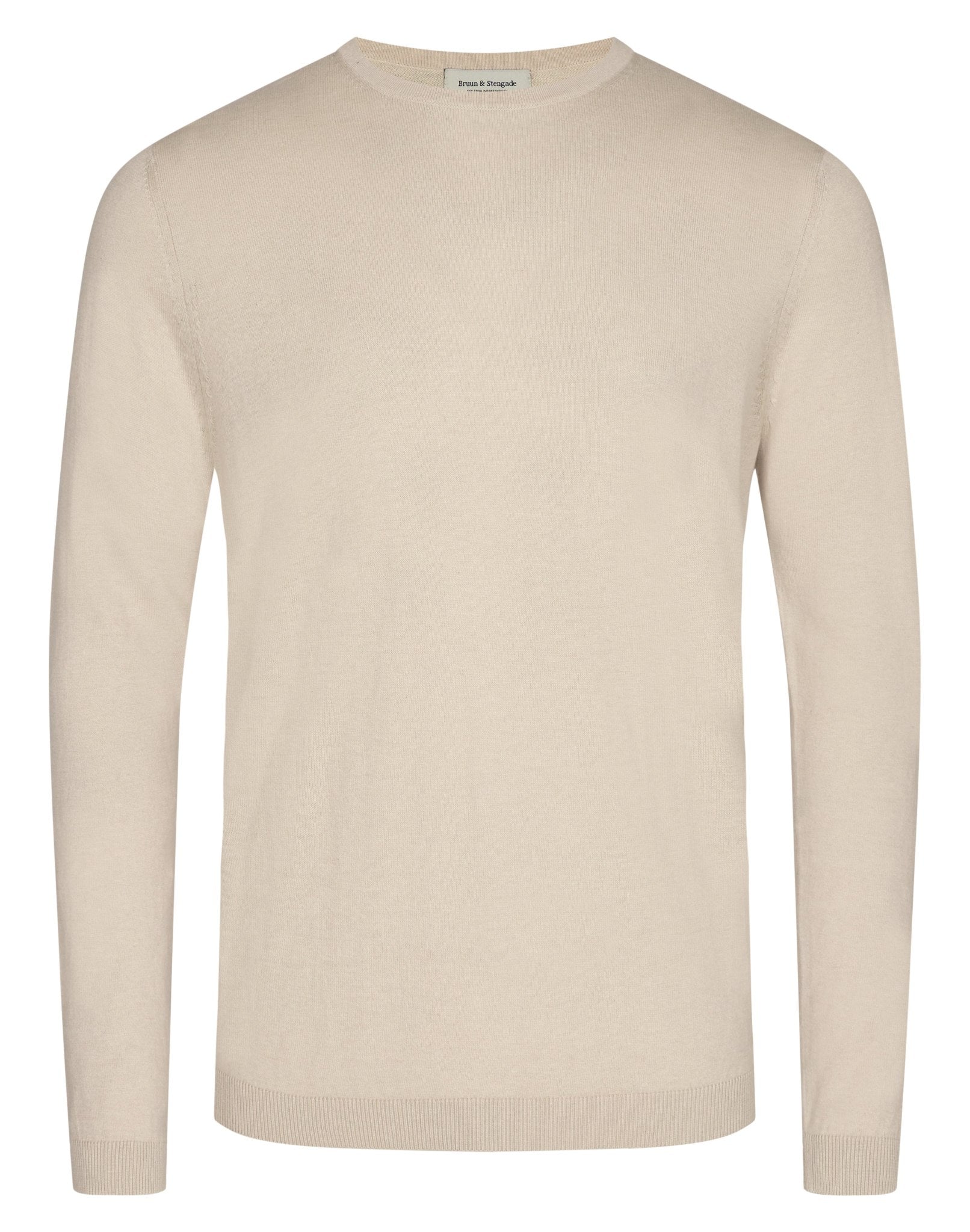 BS Gunnar Regular Fit Stickad Tröja - Sand