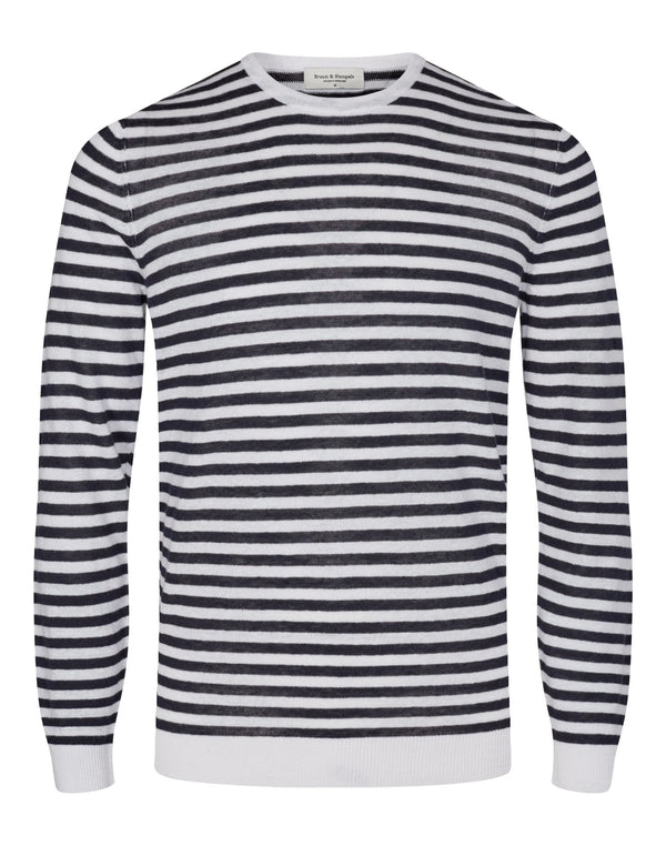 BS Mogensen Regular Fit Sticka - Navy/White