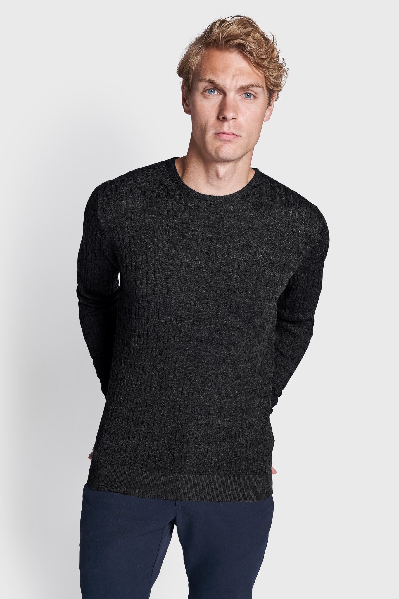 BS Kyrgios Regular Fit Stickad Tröja - Charcoal