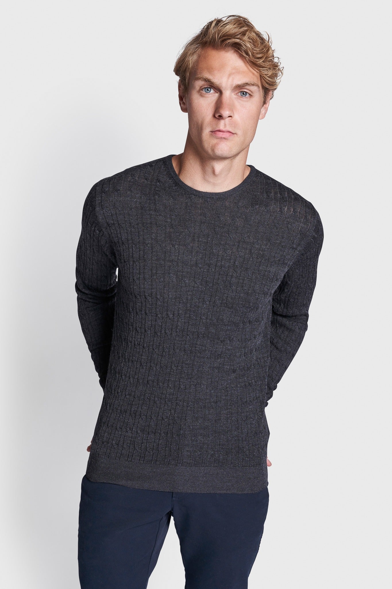 BS Kyrgios Regular Fit Stickad tröja - Grå