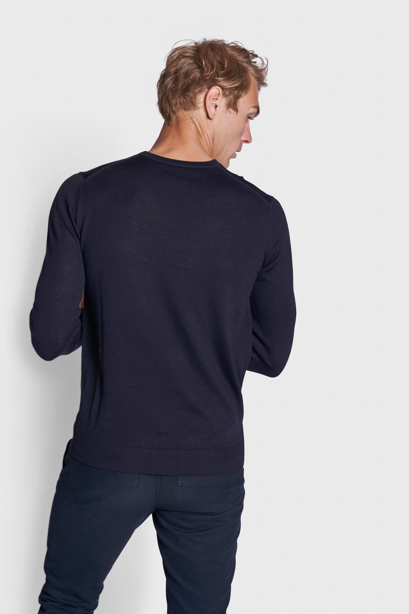 BS Neptune Regular Fit Stickad Tröja - Marinblå