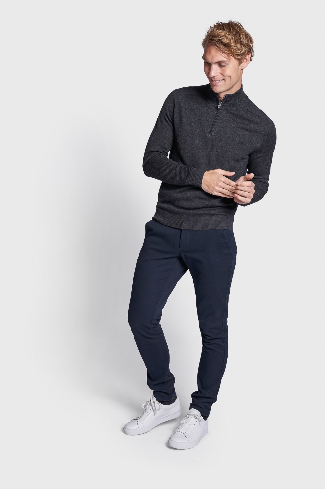 BS Gulbis Regular Fit Stickad tröja - Charcoal