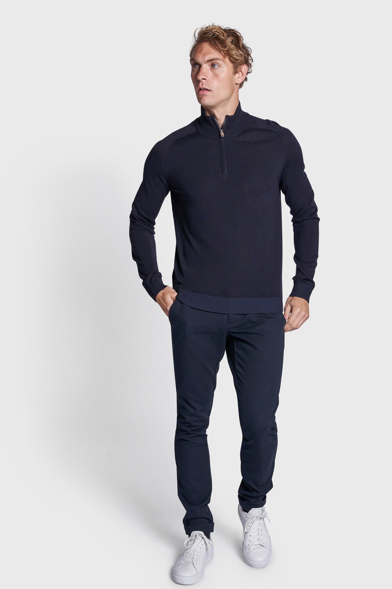 BS Gulbis Regular Fit Stickad Tröja - Marinblå