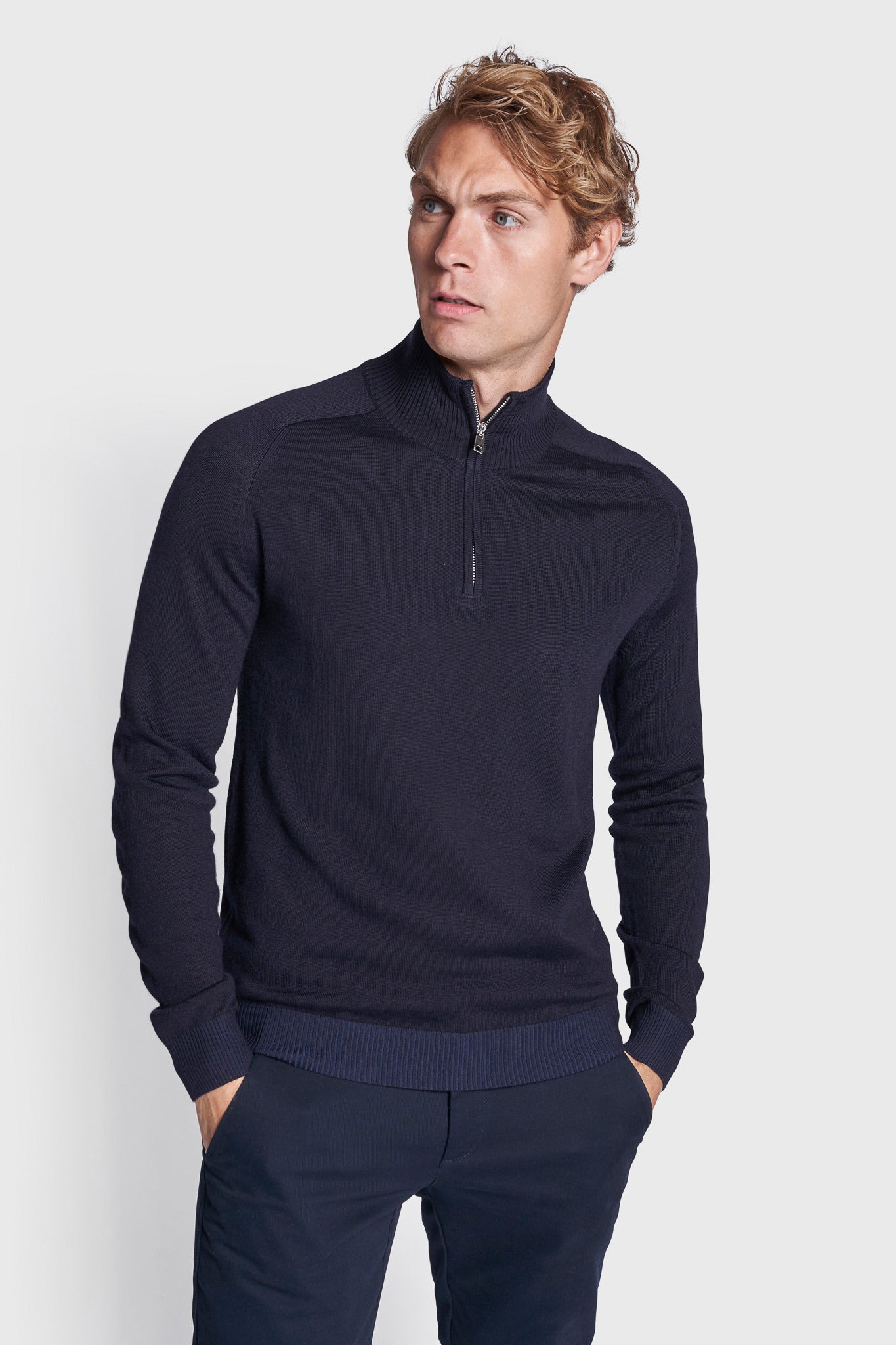 BS Gulbis Regular Fit Stickad Tröja - Marinblå