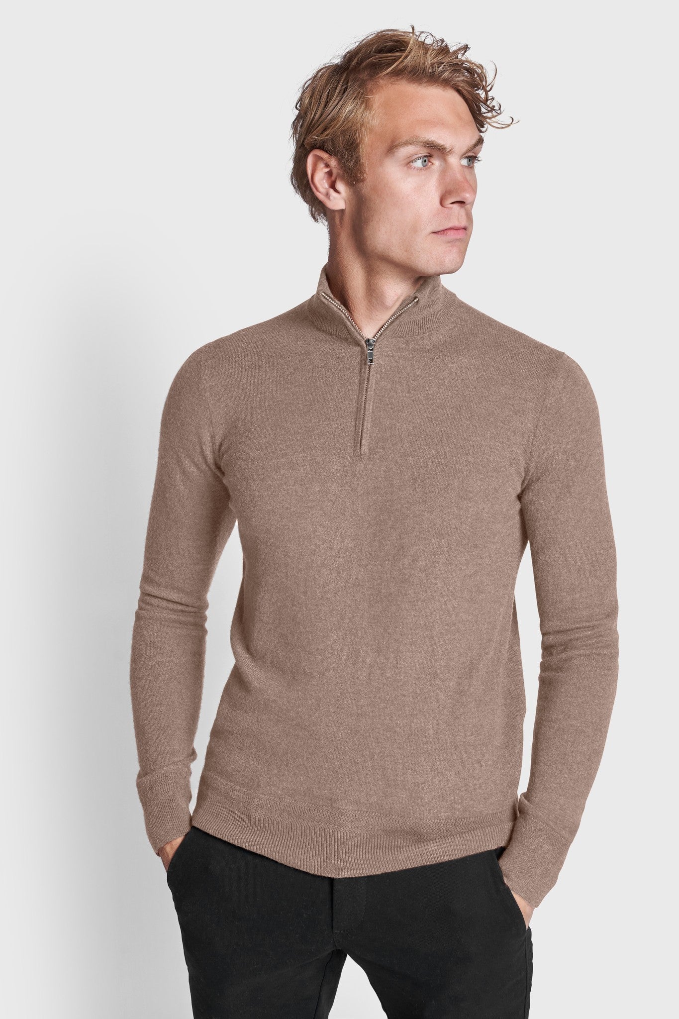 BS Paire Regular Fit Stickad tröja - Sand