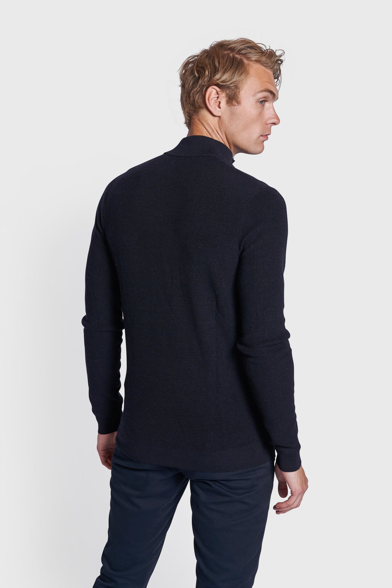BS Monfils Regular Fit Stickad tröja - Navy