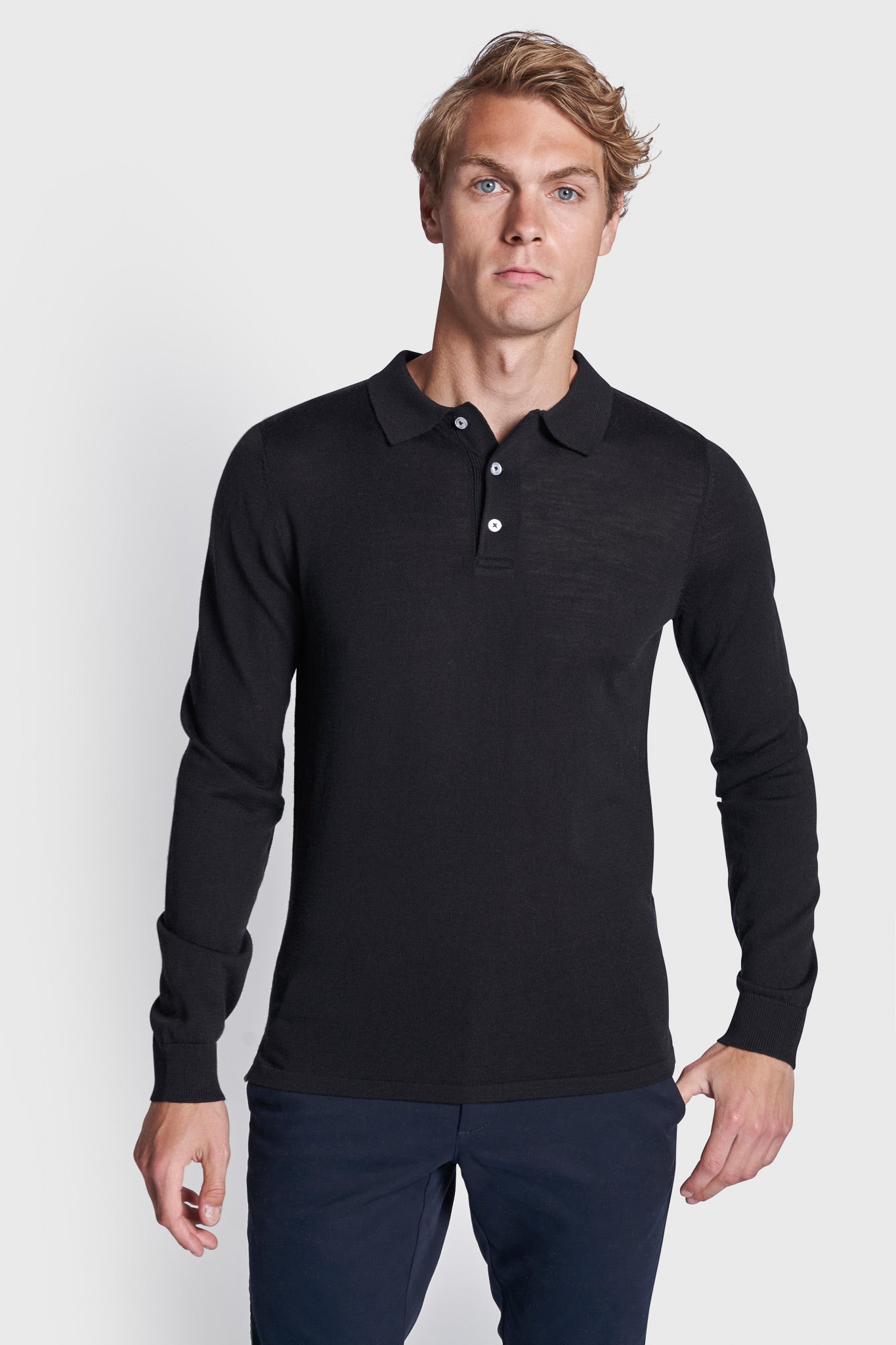 BS Rublev Regular Fit Stickad tröja - Black