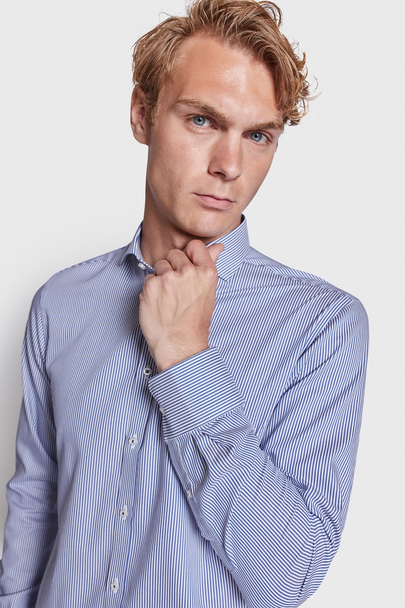BS Abraham Slim Fit Skjorta - Blue