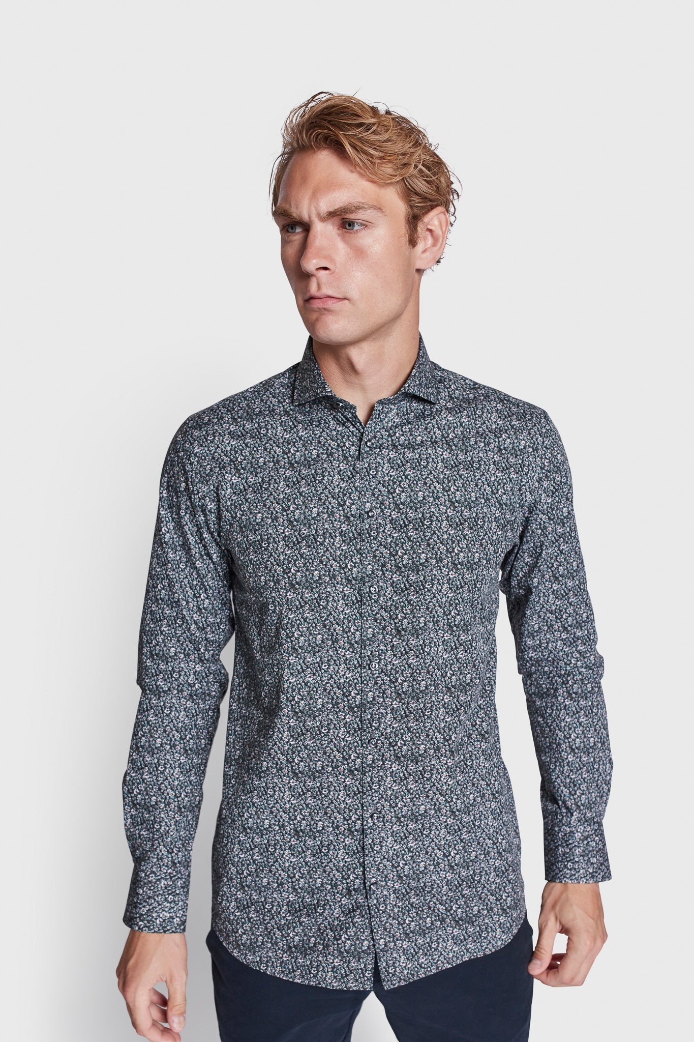 BS Lorenzo Slim Fit Skjorta - Dark Green